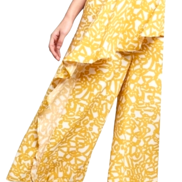 Maeve Women Brittany Cropped Jumpsuit Sz 2 Adj Skinny Straps Wide Leg Open Back - Picture 8 of 16